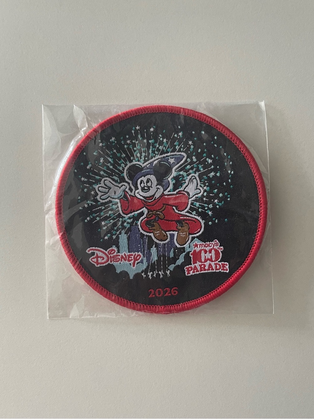 2026 Disney Sorcerer Mickey Mouse Macy's 100 Parade Patch D23 Balloon Exclusive